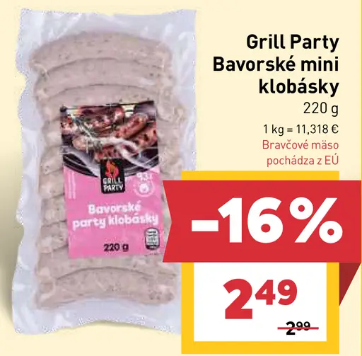 Grill Party Bavorské mini klobásky
