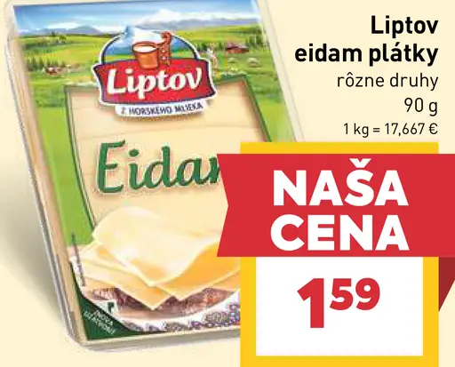 Liptov Eidam plátky