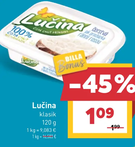 Lučina klasik smotanový syr