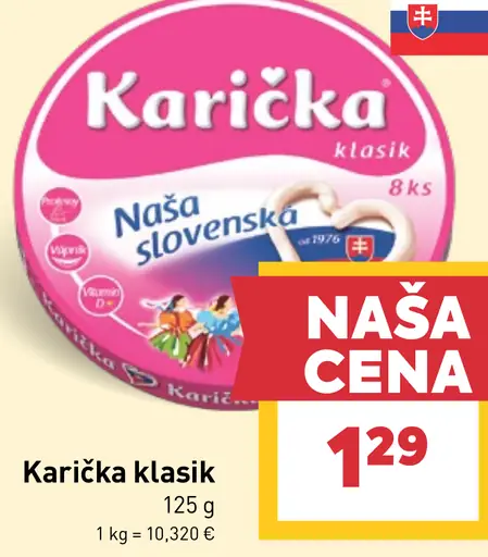 Karička klasik tavený syr