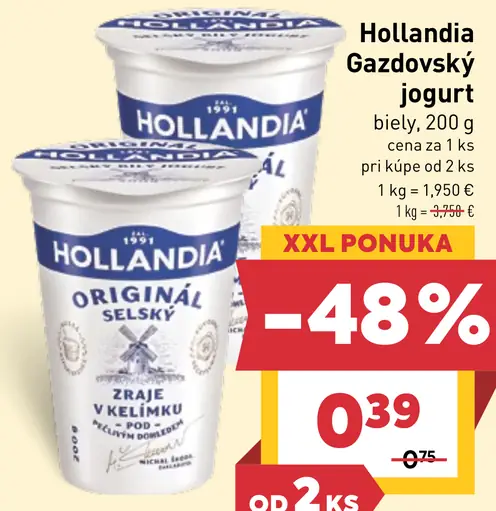 Hollandia Gazdovský biely jogurt