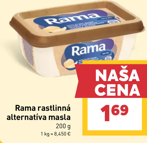Rama rastlinná alternatíva masla