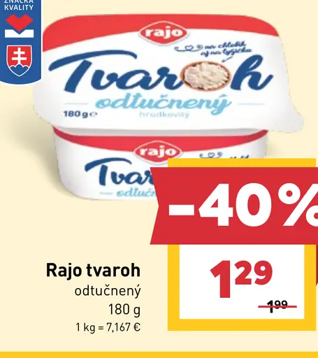 Rajo Tvaroh odtučnený