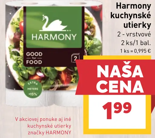 Harmony kuchynské utierky 2-vrstvové