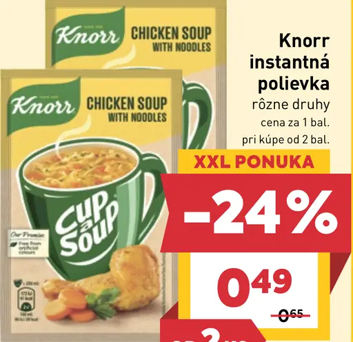 Knorr instantná polievka