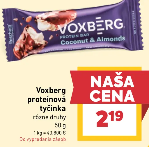 Voxberg proteínová tyčinka kokos a mandle