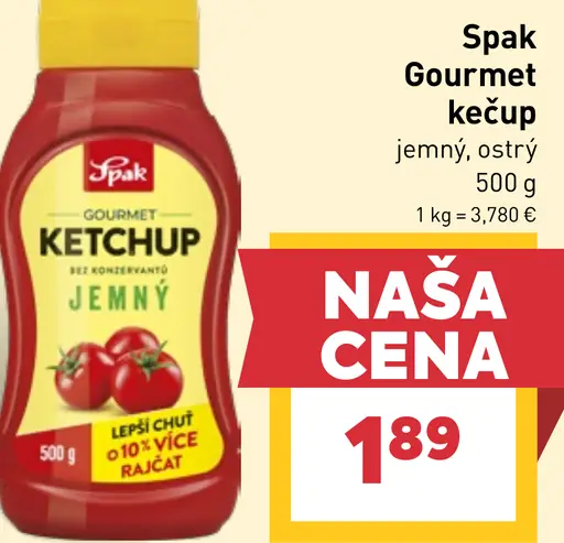 Spak Gourmet Kečup jemný