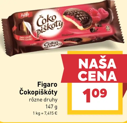 Figaro Čokopiškóty sušienky v čokoláde