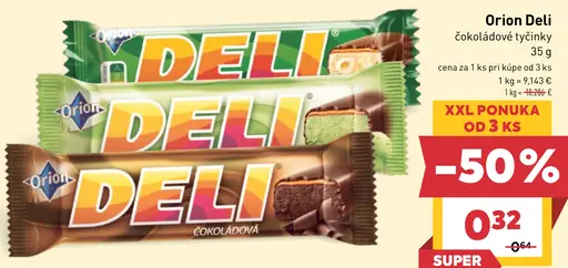 Orion Deli čokoládové tyčinky