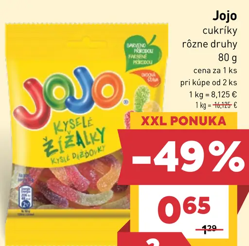 Jojo kyslé želé cukríky