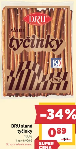 Dru slané tyčinky
