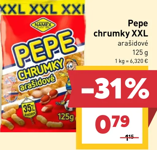 Pepe chrumky arašidové XXL