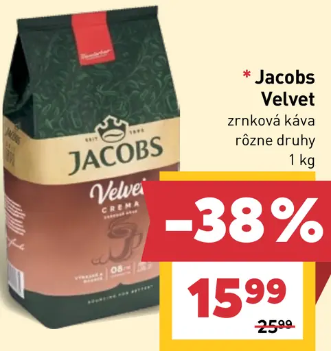 Jacobs Velvet instantná káva rôzne druhy