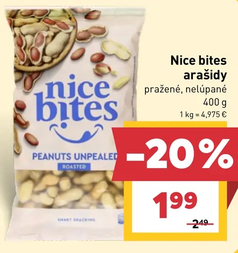 Nice bites arašidy pražené, solené