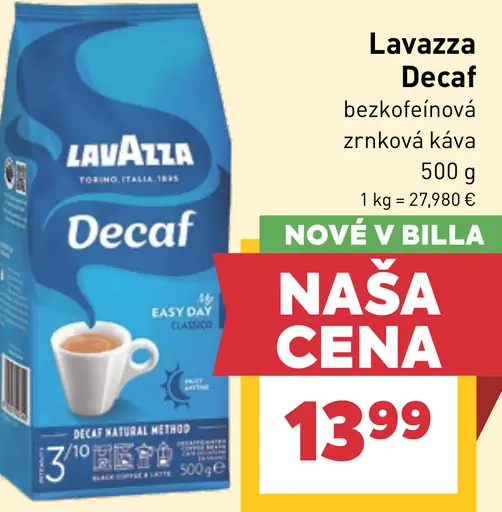 Lavazza bezkofeínová mletá káva
