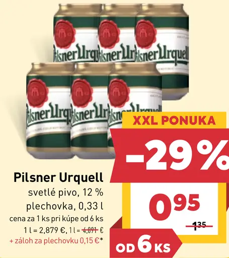 Pilsner Urquell svetlé pivo