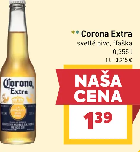 Corona Extra svetlé pivo