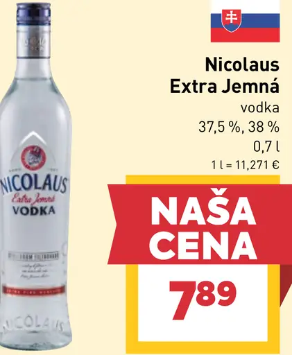 Nicolaus Extra Jemná Vodka
