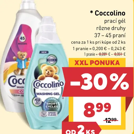 Coccolino prací gél 3 druhy
