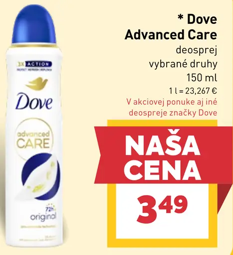 Dove Advanced Care deospray