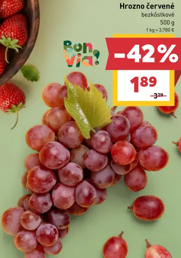 Hrozno červené bezkôstkové