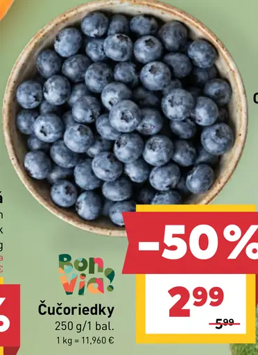 Čučoriedky balené