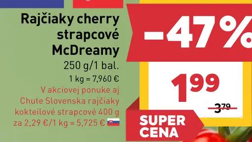 Rajčiaky cherry strapcové McDreamy