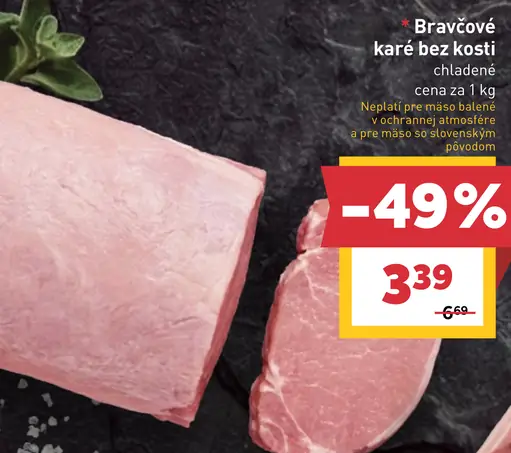 Bravčové karé bez kosti chladené