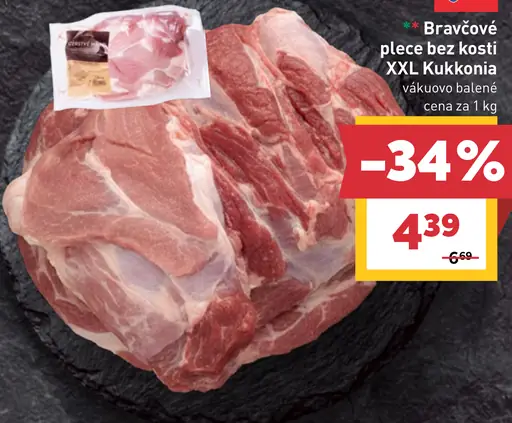 Bravčové plece bez kosti vákuovo balené