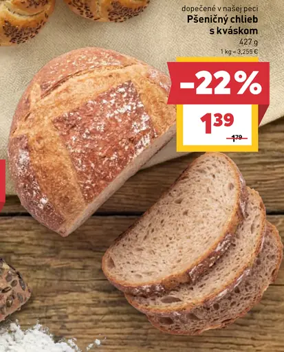 Pšeničný chlieb s kváskom