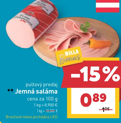 Billa jemná saláma