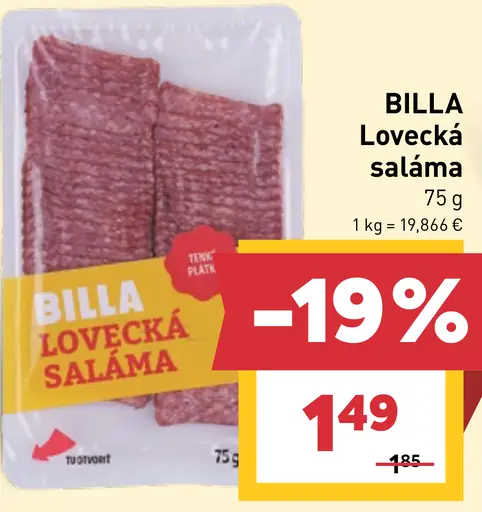 BILLA Lovecká saláma
