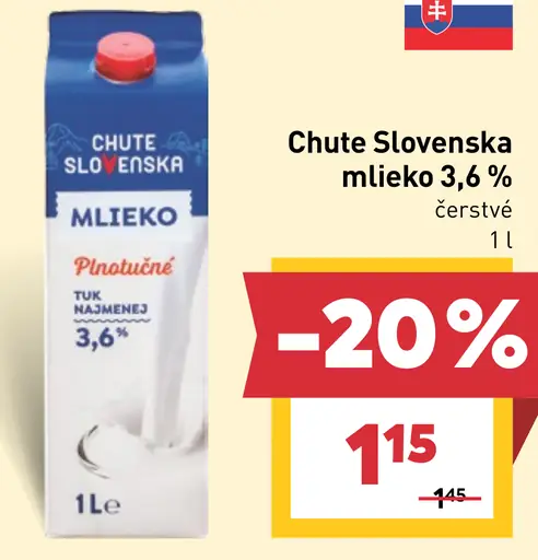 Chute Slovenska mlieko 3,6%