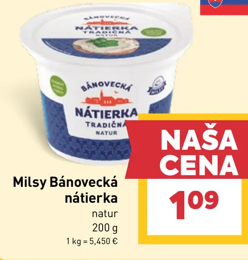 Milsý Bánovecká nátierka natur