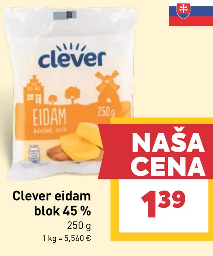 Clever eidam blok 45 %