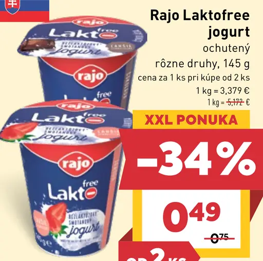 Rajo Smotanový jogurt laktofree