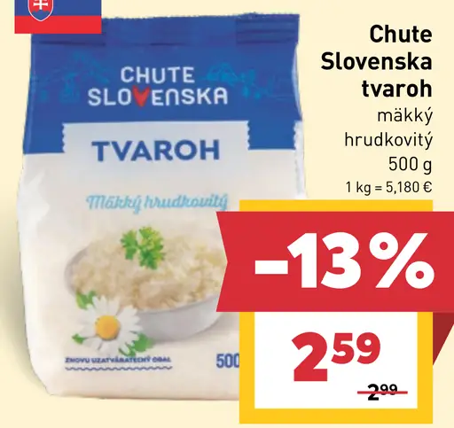 Chute Slovenska tvaroh mäkký hrudkovitý
