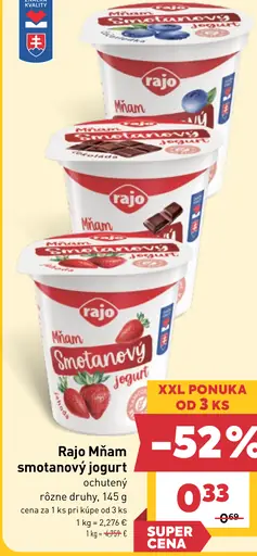 Rajo Mňam Smetanový Jogurt