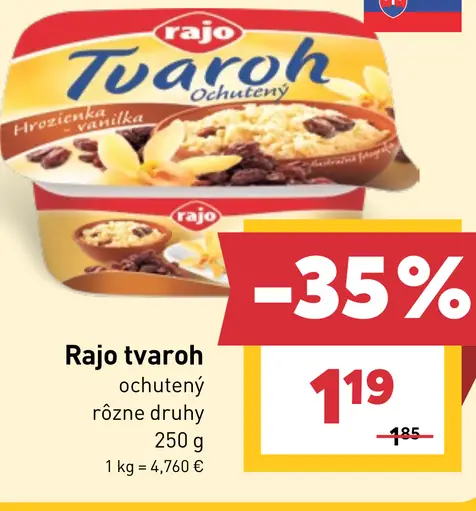 Rajo tvaroh ochutený
