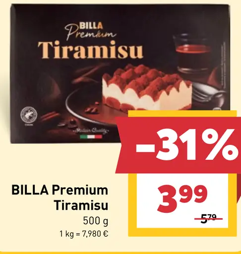 BILLA Premium Tiramisu dezert
