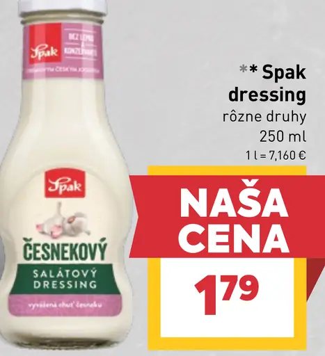 Spak šalátový dressing cesnakový
