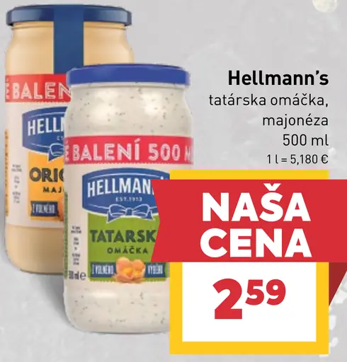 Hellmann's Tatárska omáčka/Majonéza