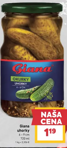 Giana uhorky sterilizované