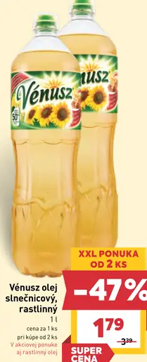 Vénusz Jedlý jednodruhový rastlinný olej slnečnicový