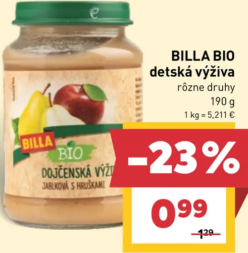 BILLA BIO detská výživa