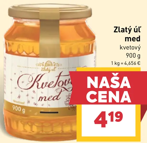 Zlatý úľ med kvetový