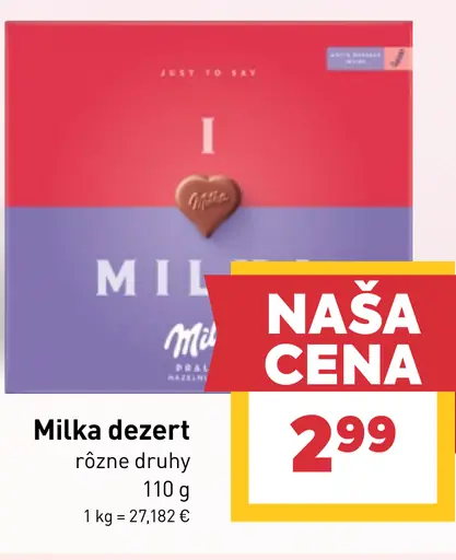 I love Milka dezert
