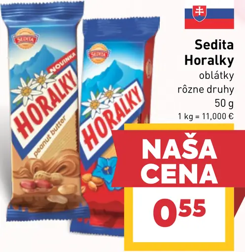 Sedita Horalky oblátky rôzne druhy