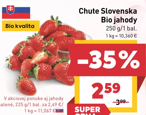 Chute Slovenska Bio jahody
