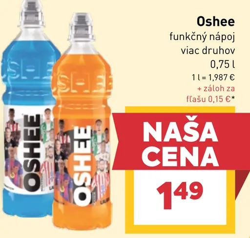 Oshee funkčný nápoj viac druhov